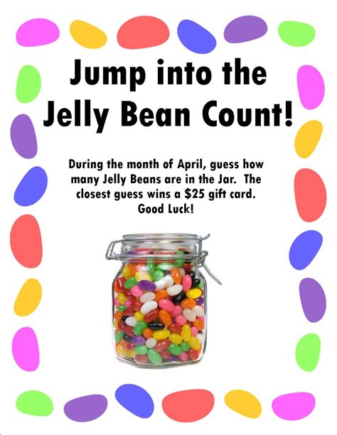 Jelly Bean Guessing Game Free Printable